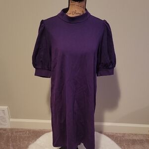 Ann Taylor Deep Purple Midi Dress